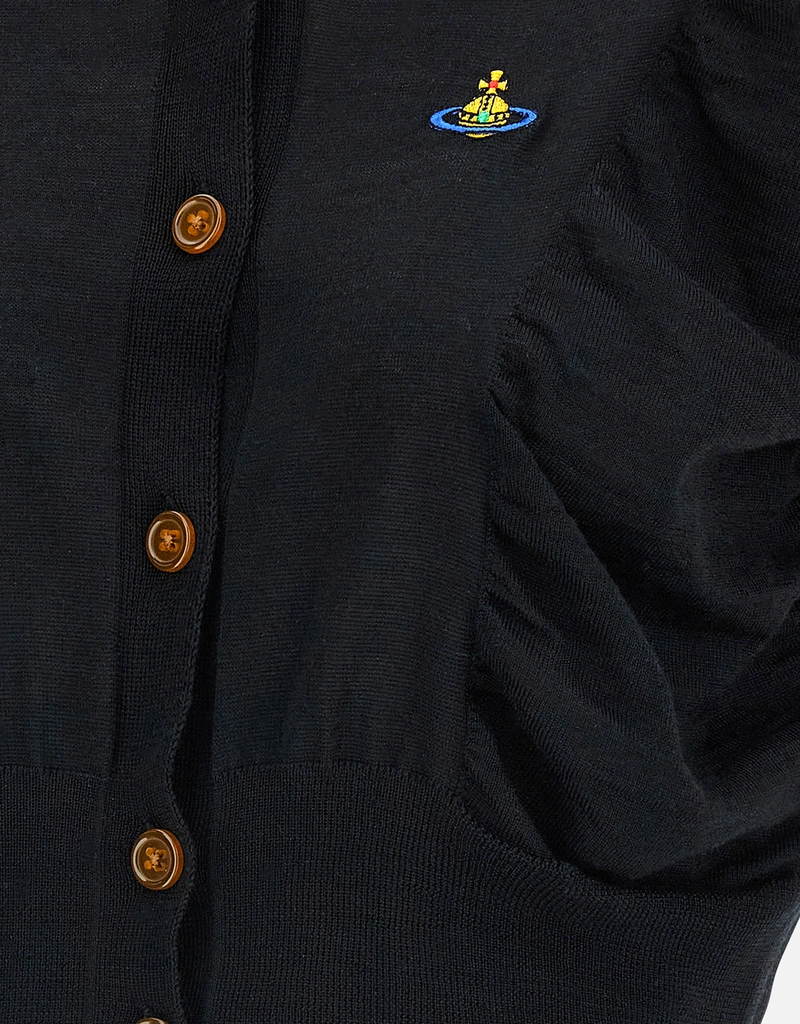 Vivienne Westwood ウールシルクブレンドドレープクロップセーター