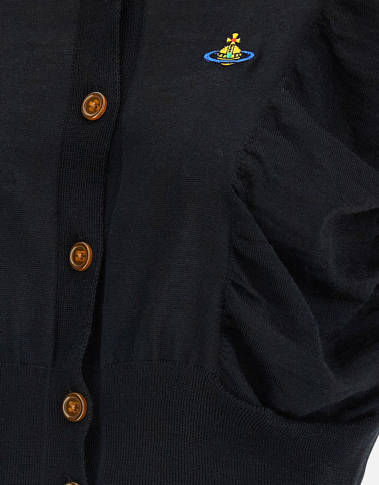 Vivienne Westwood ウールシルクブレンドドレープクロップセーター