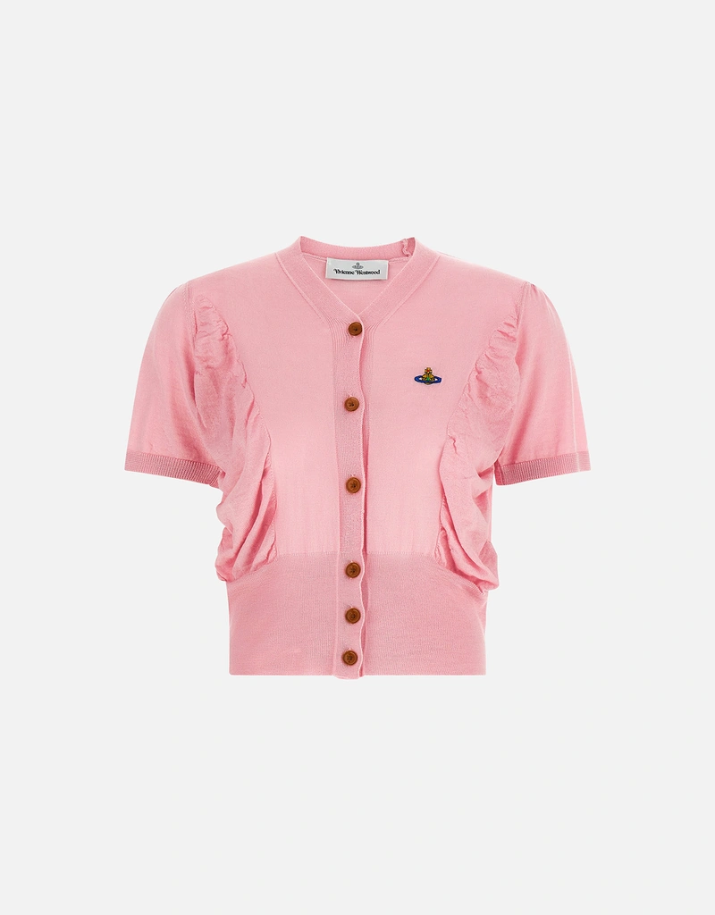Vivienne Westwood ウールシルクブレンド ドレープフロント クロップド