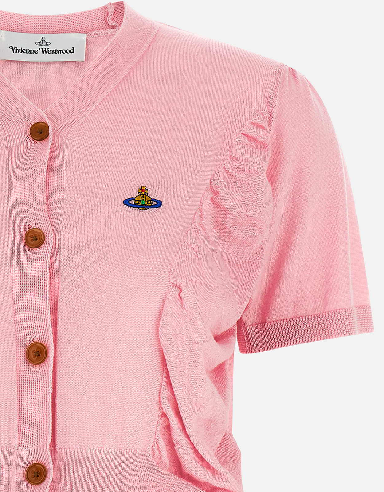 Vivienne Westwood ウールシルクブレンド ドレープフロント クロップド Vivienne Westwood ウールシルクブレンド ドレープフロント クロップド