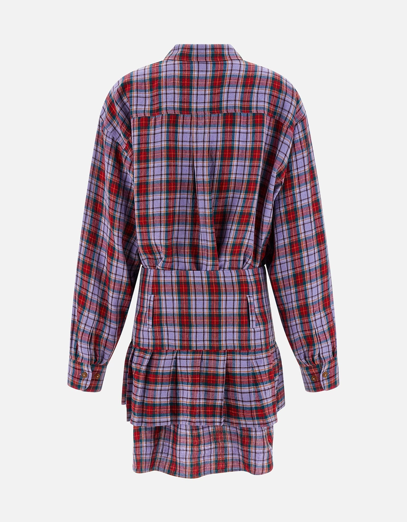 Vivienne Westwood リネンチェック柄ミニドレス (すべての新品) IFCHIC.COM