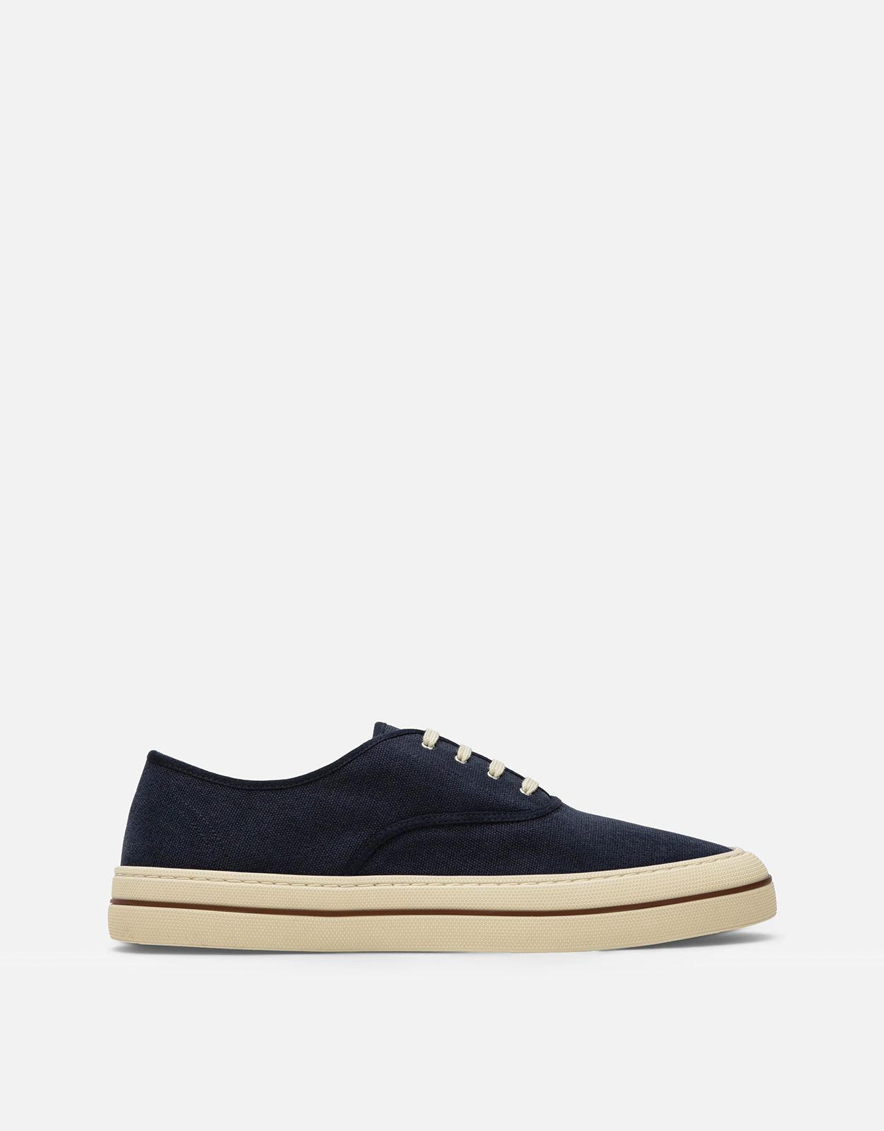 Loro Piana Loro Piana Nantucket Walk Cotton Embroidered Logo Lace-Up Sneakers - IT 41　ロロ ピアーナ ナンタケット ウォーク コットン刺繍ロゴ レースアップ スニーカー - I
