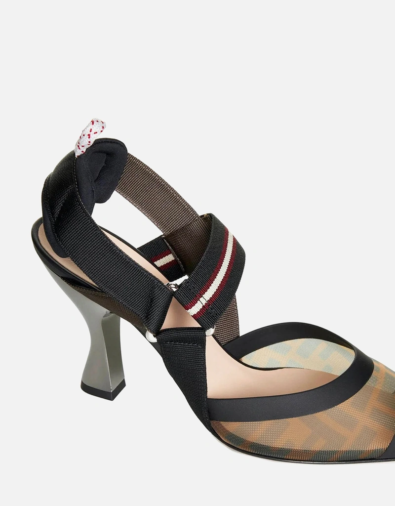 Fendi マルチカラーテックメッシュハイヒールスリングバック (すべての