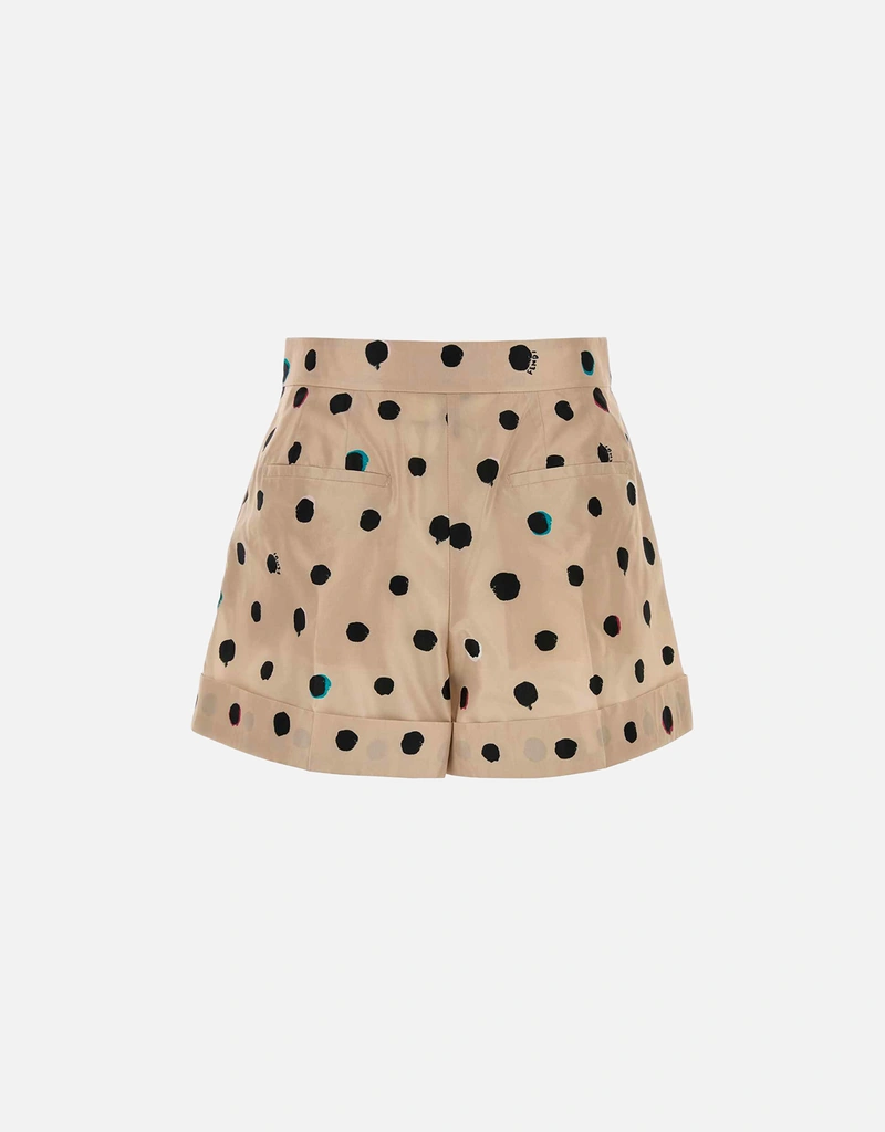 Fendi ピンクプリントタフタフレアショートパンツ (すべての新品