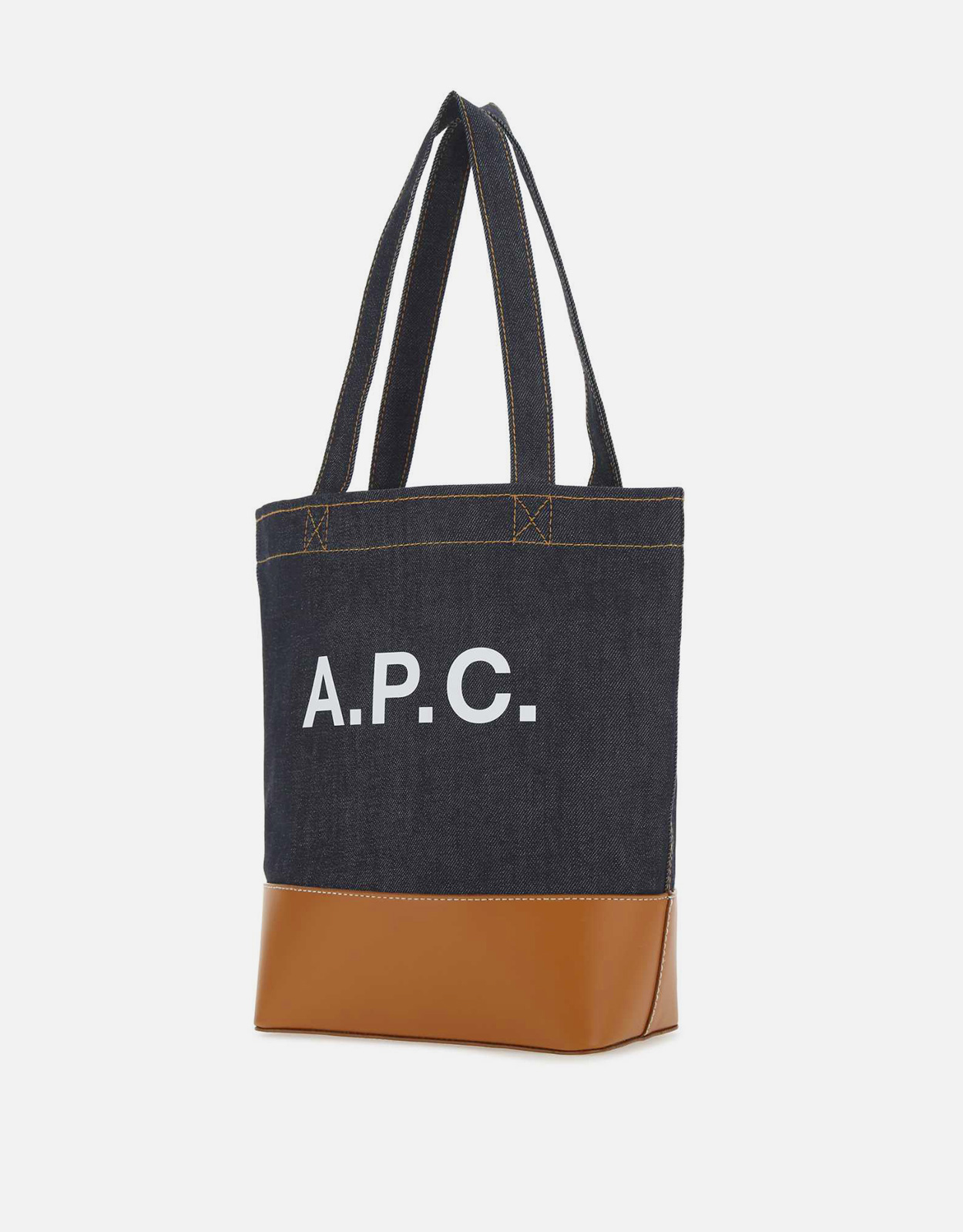 A.P.C. ユニセックスアクセルトーンデニムレザートートバッグ