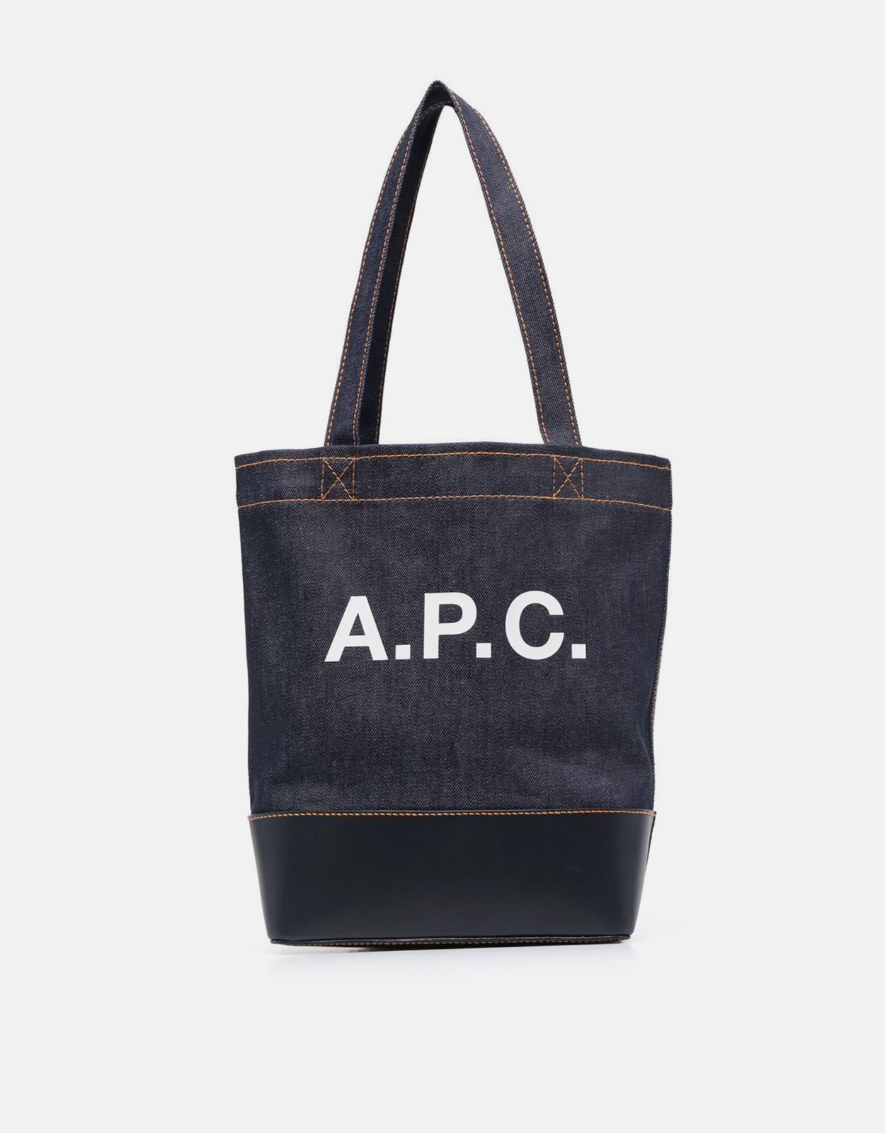 A.P.C. デニムトートバッグ A.P.C. ユニセックスアクセルツートンデニムレザー トートバッグ