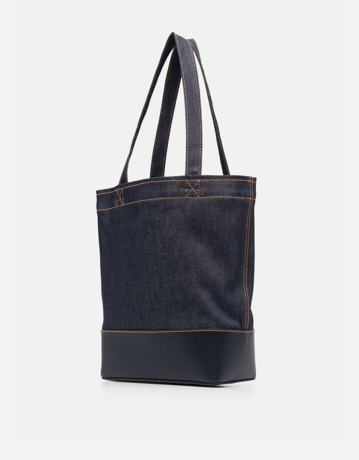 A.P.C. ユニセックスアクセルツートンデニムレザー トートバッグ