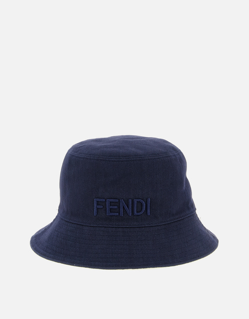 Fendi ブルーデニムリバーシブルバケットハット () IFCHIC.COM