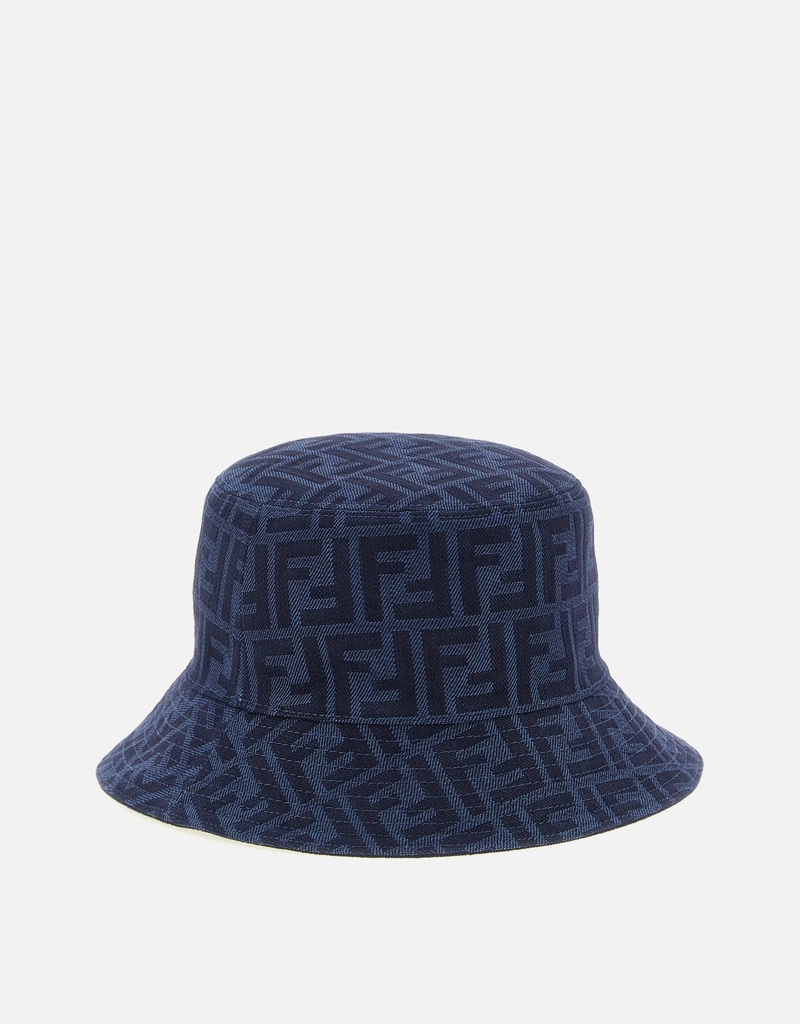 Fendi ブルーデニムリバーシブルバケットハット () IFCHIC.COM
