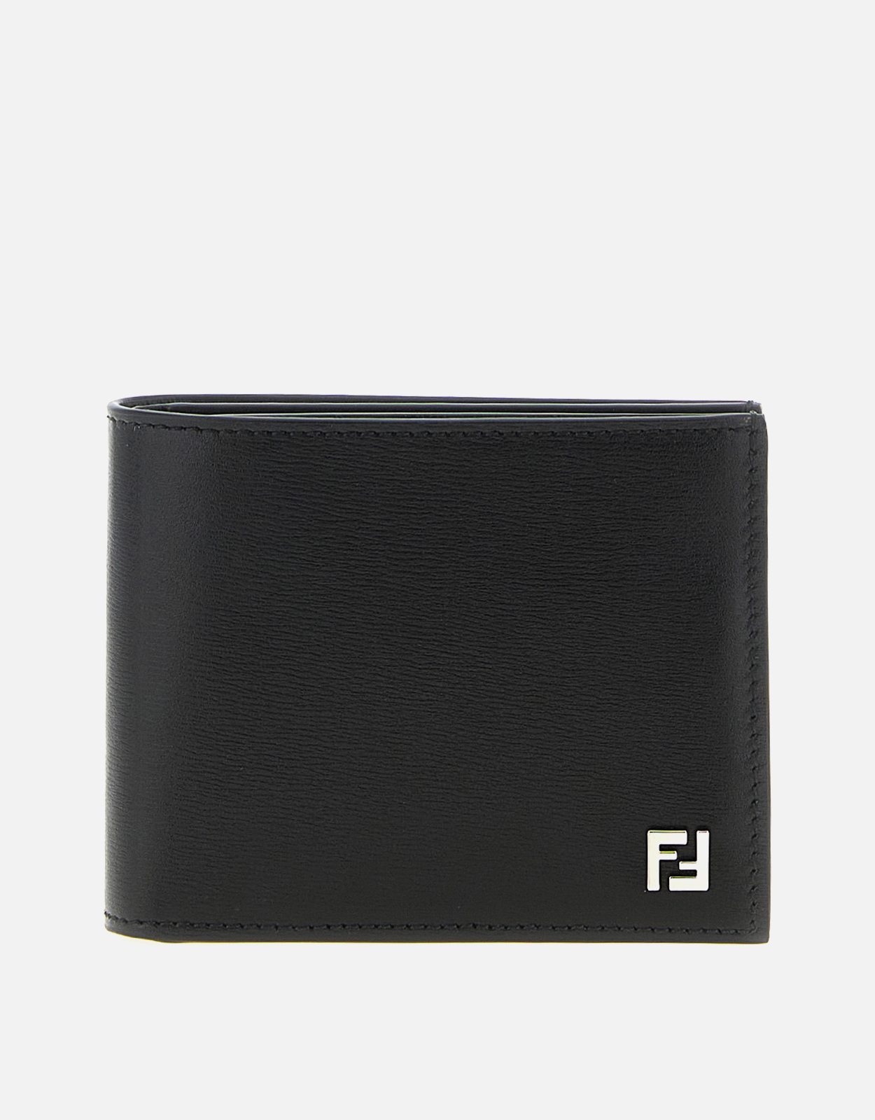 FENDI Fendi Men's Square FF Calfskin Leather Compact Bi-Fold Wallet　フェンディ メンズ スクエア FF カーフスキン レザー コンパクト 二つ折り財布