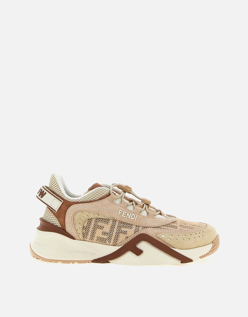 Fendi ピンクメッシュ＆スエードロートップスニーカー () IFCHIC.COM
