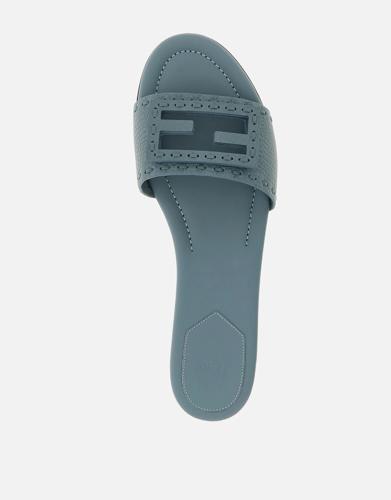 Fendi マーキュリーブルーレザーサンダル () IFCHIC.COM