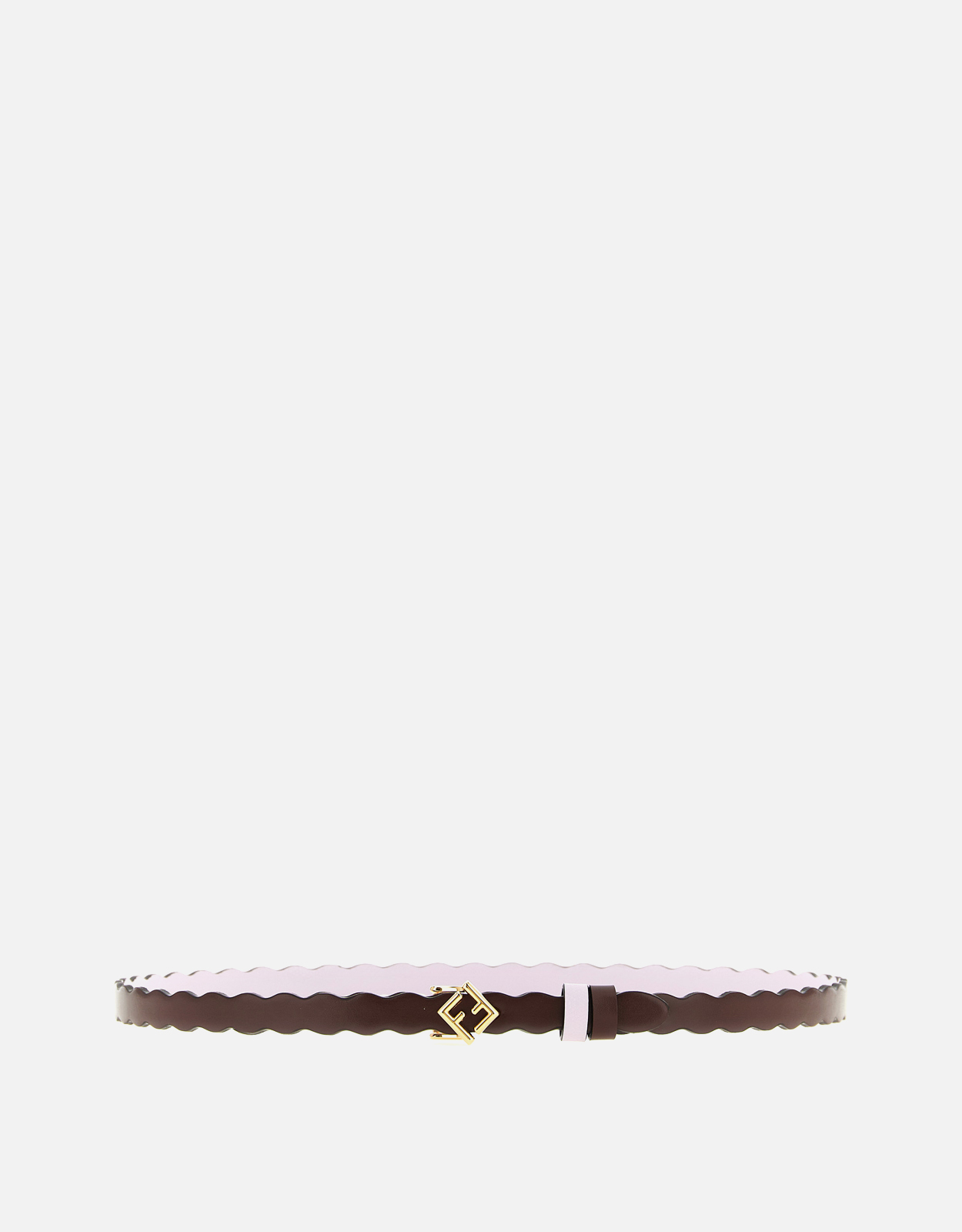 FENDI Fendi Mahogany Brown And Anemone Purple Reversible Calfskin Leather Belt - Size (CM) 70 cm　フェンディ マホガニー ブラウンとアネモネ パープル リバ