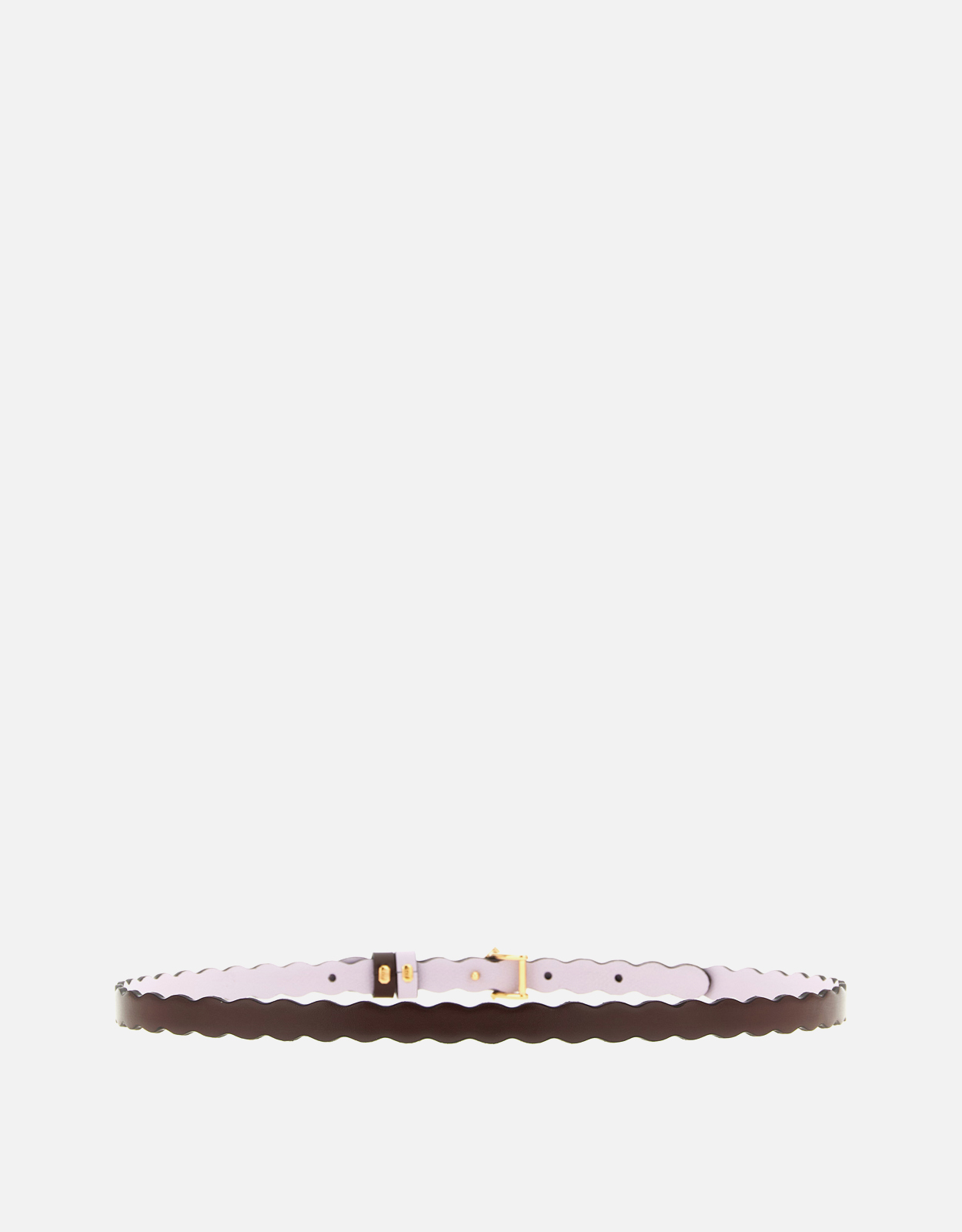 Fendi マホガニーブラウンとアネモネパープルのリバーシブルカーフ