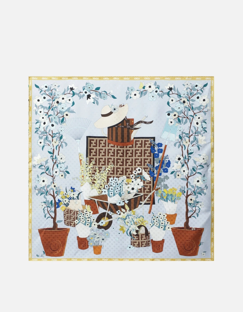 Fendi マルチカラーシルクスカーフ (スカーフ) IFCHIC.COM