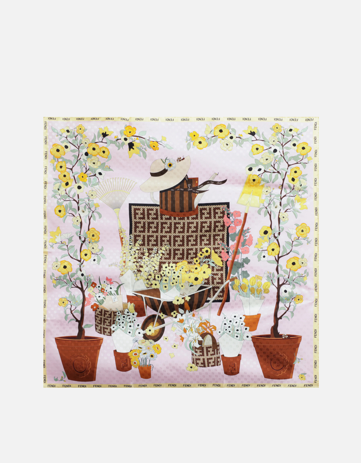 FENDI シルクスカーフ マルチカラー Fendi マルチカラーシルクスカーフ (スカーフ) IFCHIC.COM