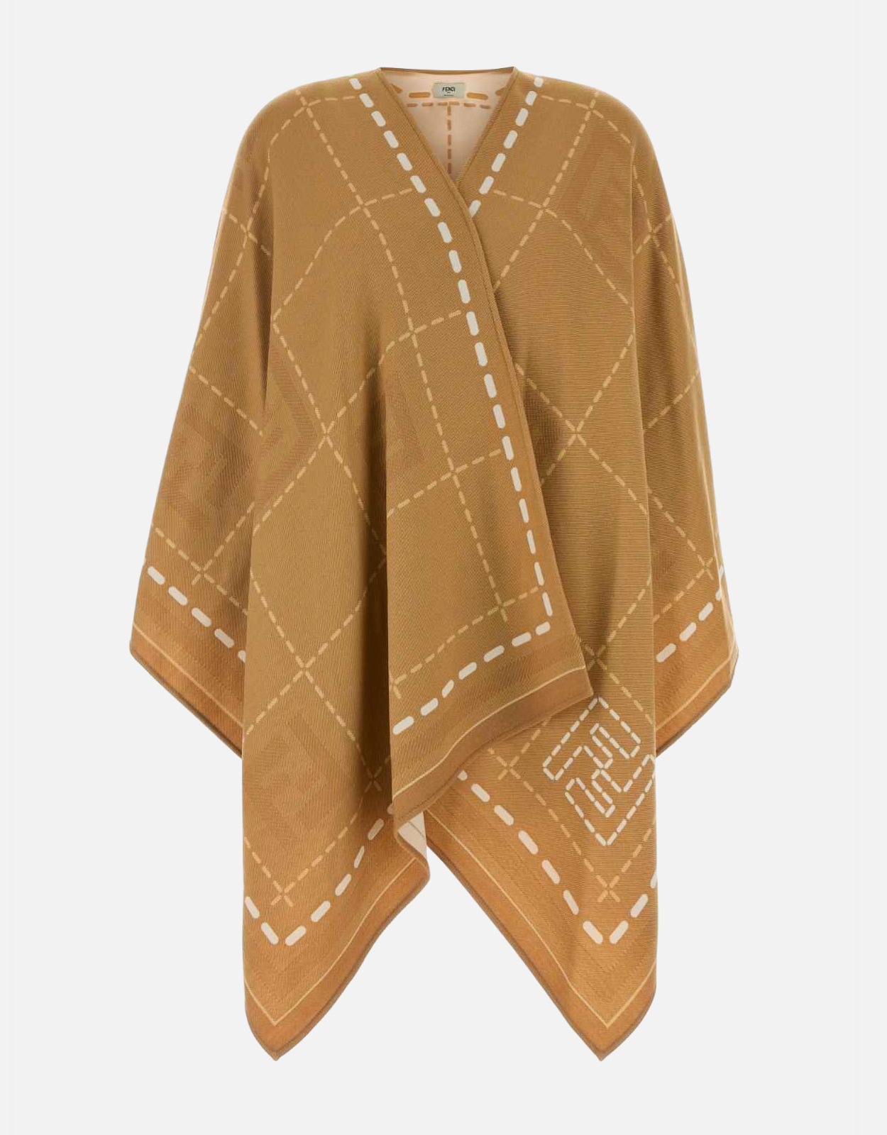 FENDI Fendi Embroidered Virgin Wool Cape　フェンディ エンブロイダリー バージン ウール ケープ