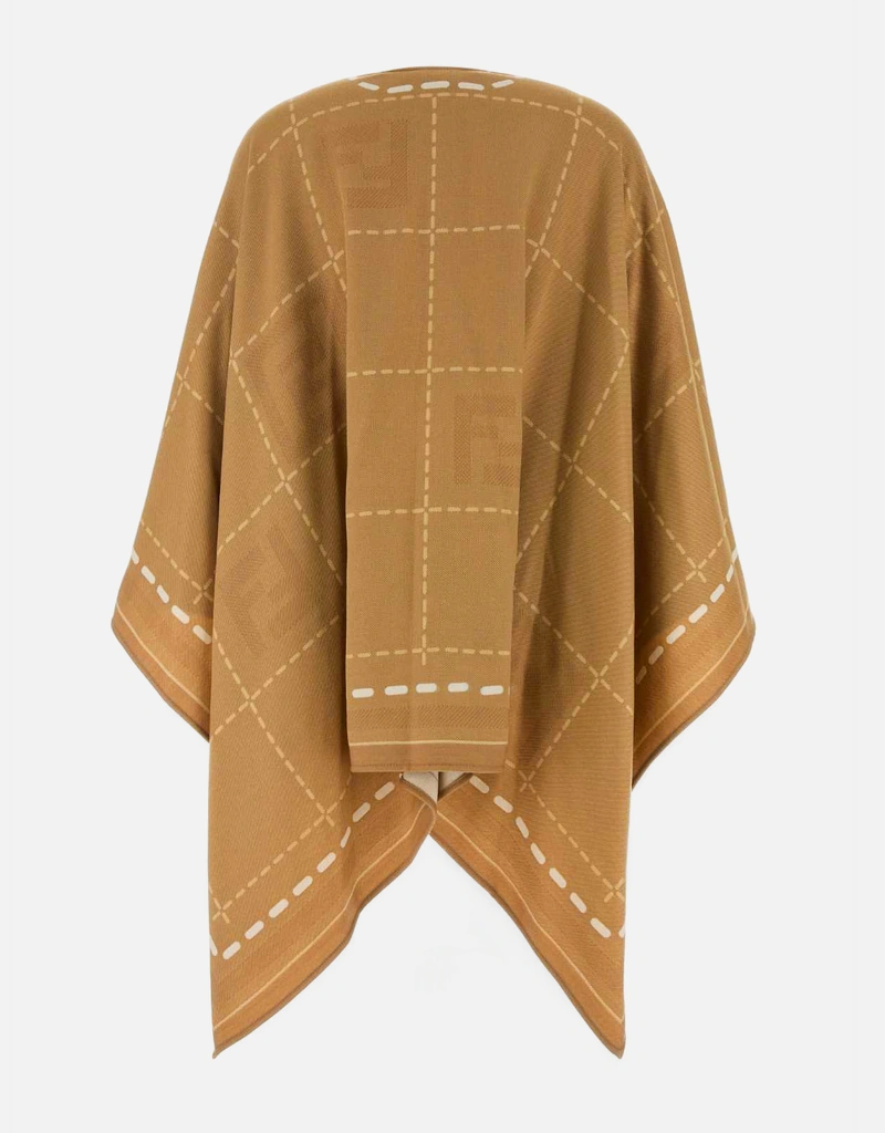 Fendi 刺繍バージンウールケープ (すべての新品) IFCHIC.COM