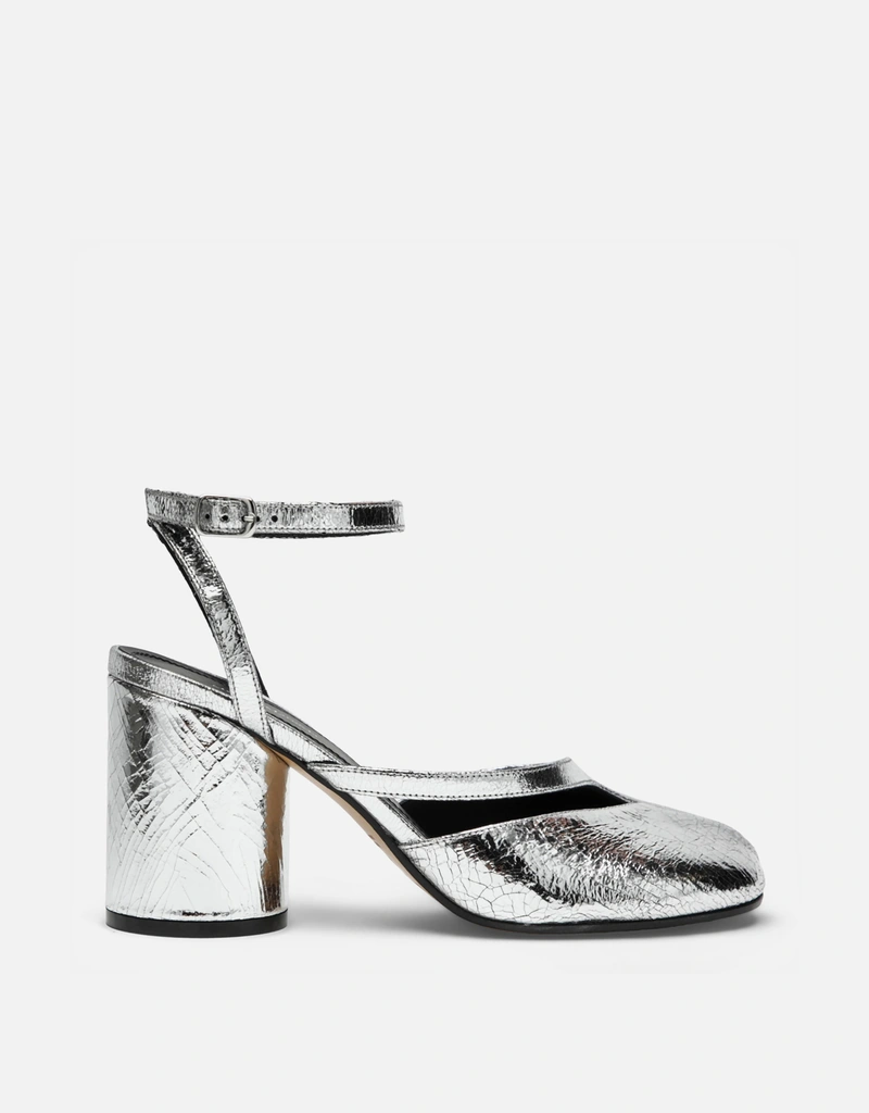 Maison Margiela タビ カーフレザー ブロークンミラー仕上げ サンダル