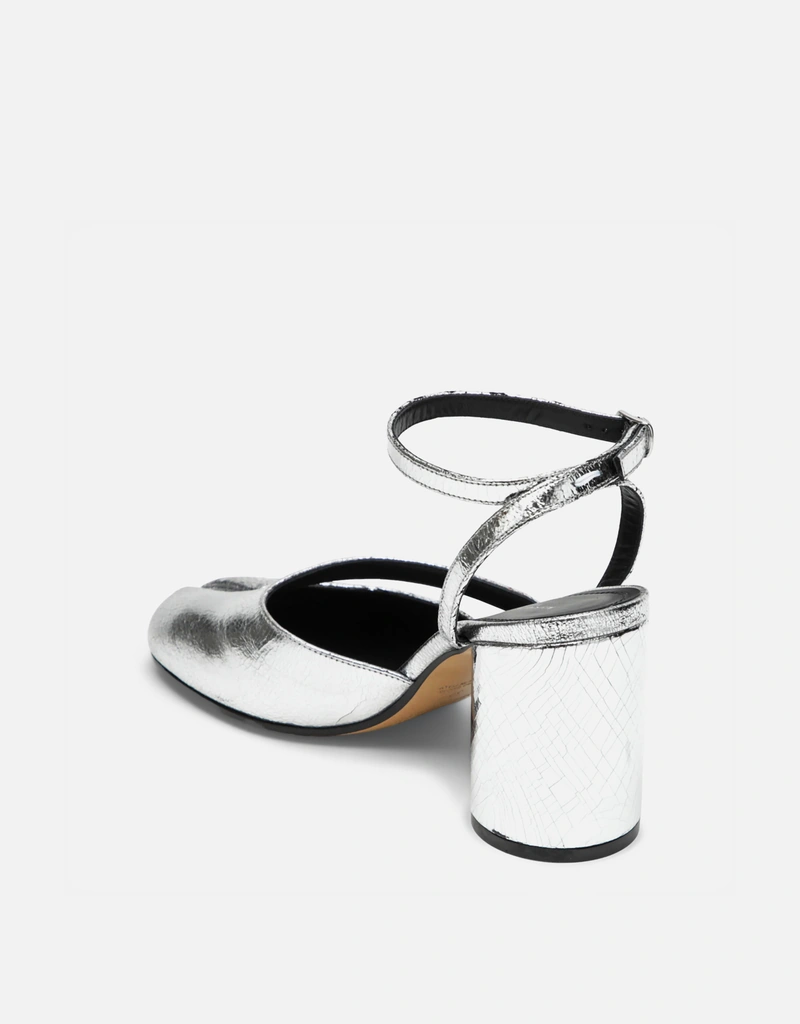 Maison Margiela Tabi Calf Leather Broken Mirror Finish Sandals
