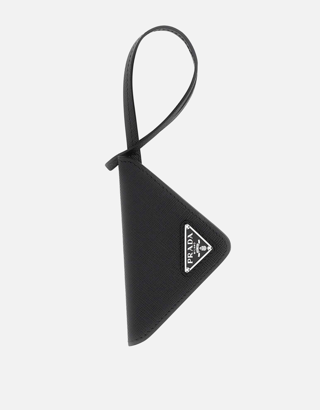 PRADA ネームタグ　ブラック Prada メンズブラックレザーネームタグ () IFCHIC.COM