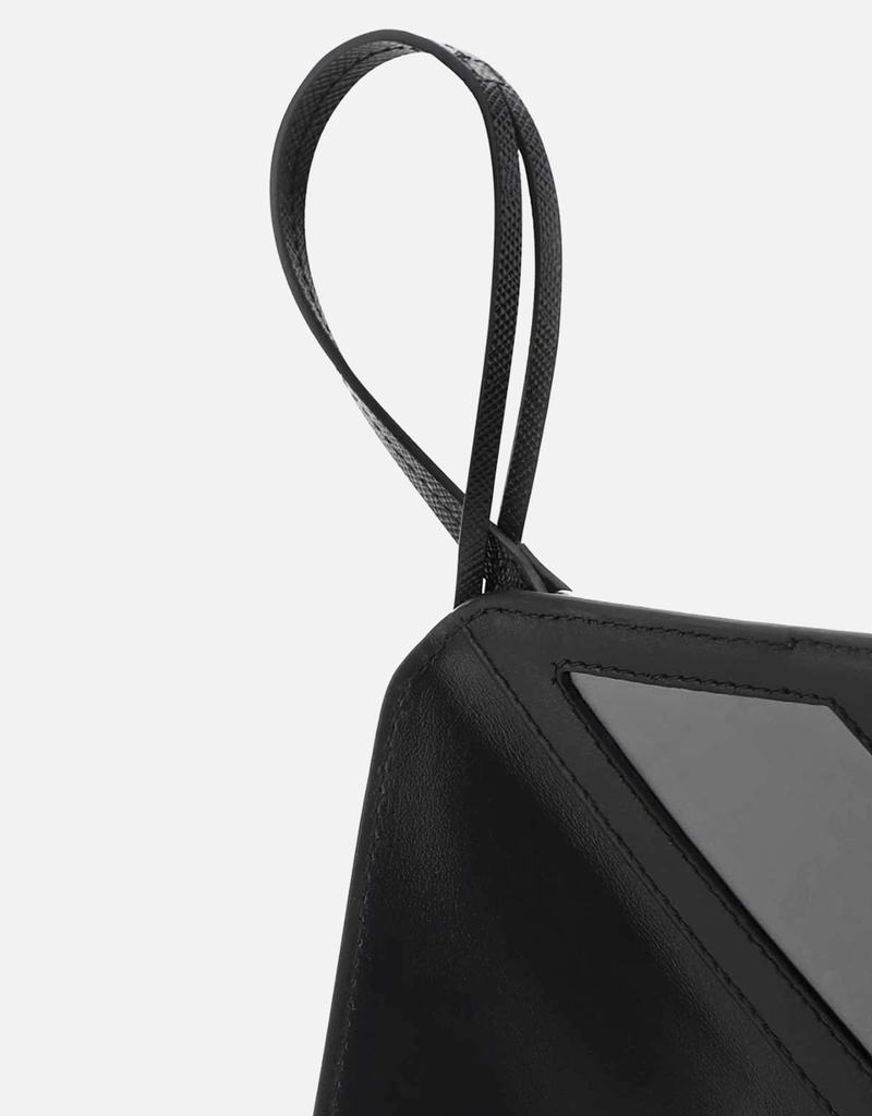 Prada Men's Black Leather Name Tag () IFCHIC.COM