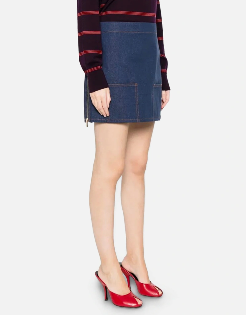 Fendi ネイビーブルーデニムミニスカート (すべての新品) IFCHIC.COM