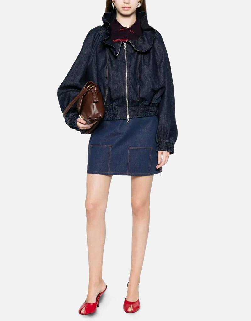 Fendi ネイビーブルーデニムミニスカート (すべての新品) IFCHIC.COM