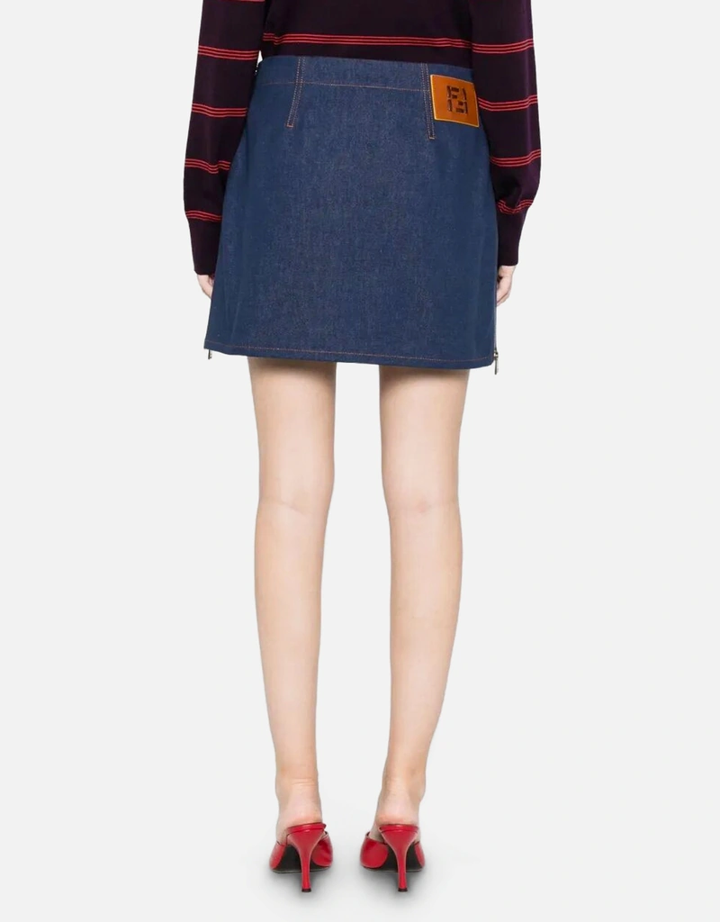 Fendi ネイビーブルーデニムミニスカート (すべての新品) IFCHIC.COM