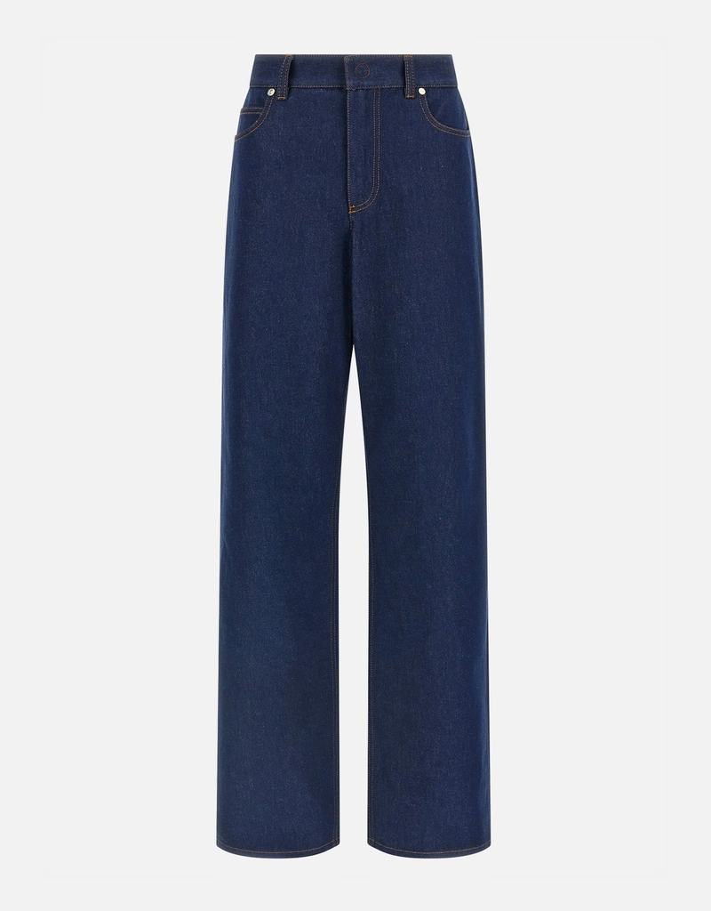Fendi FFリバースコットンワイドストレートジーンズ (すべての新品