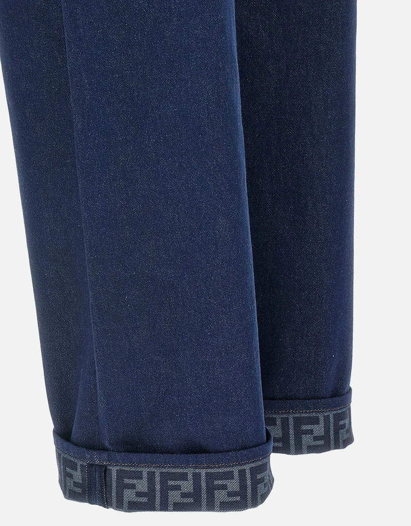 Fndiページ Fendi FFリバースコットンワイドストレートジーンズ (すべての新品