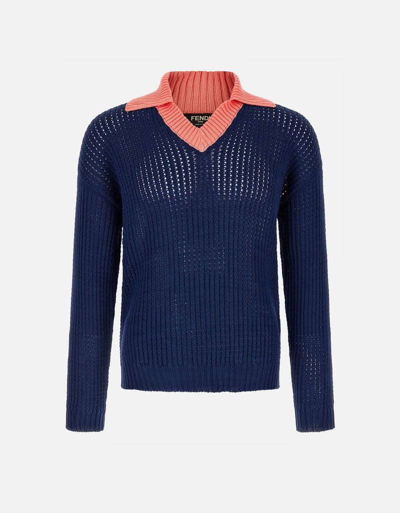 Fendi メンズ コットン Cablé 編みセーター (すべての新品) IFCHIC.COM