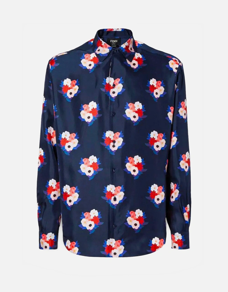 Fendi メンズ プリントシルクシャツ (すべての新品) IFCHIC.COM