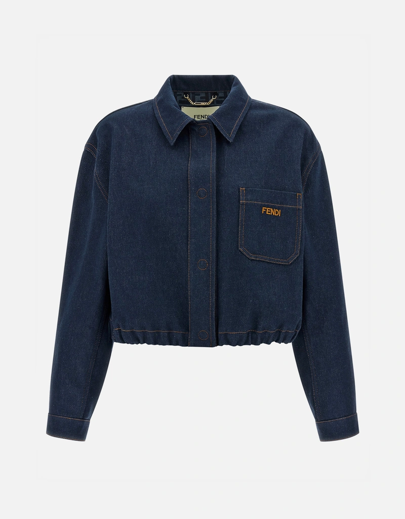Fendi ネイビーブルー デニムジャケット (すべての新品) IFCHIC.COM