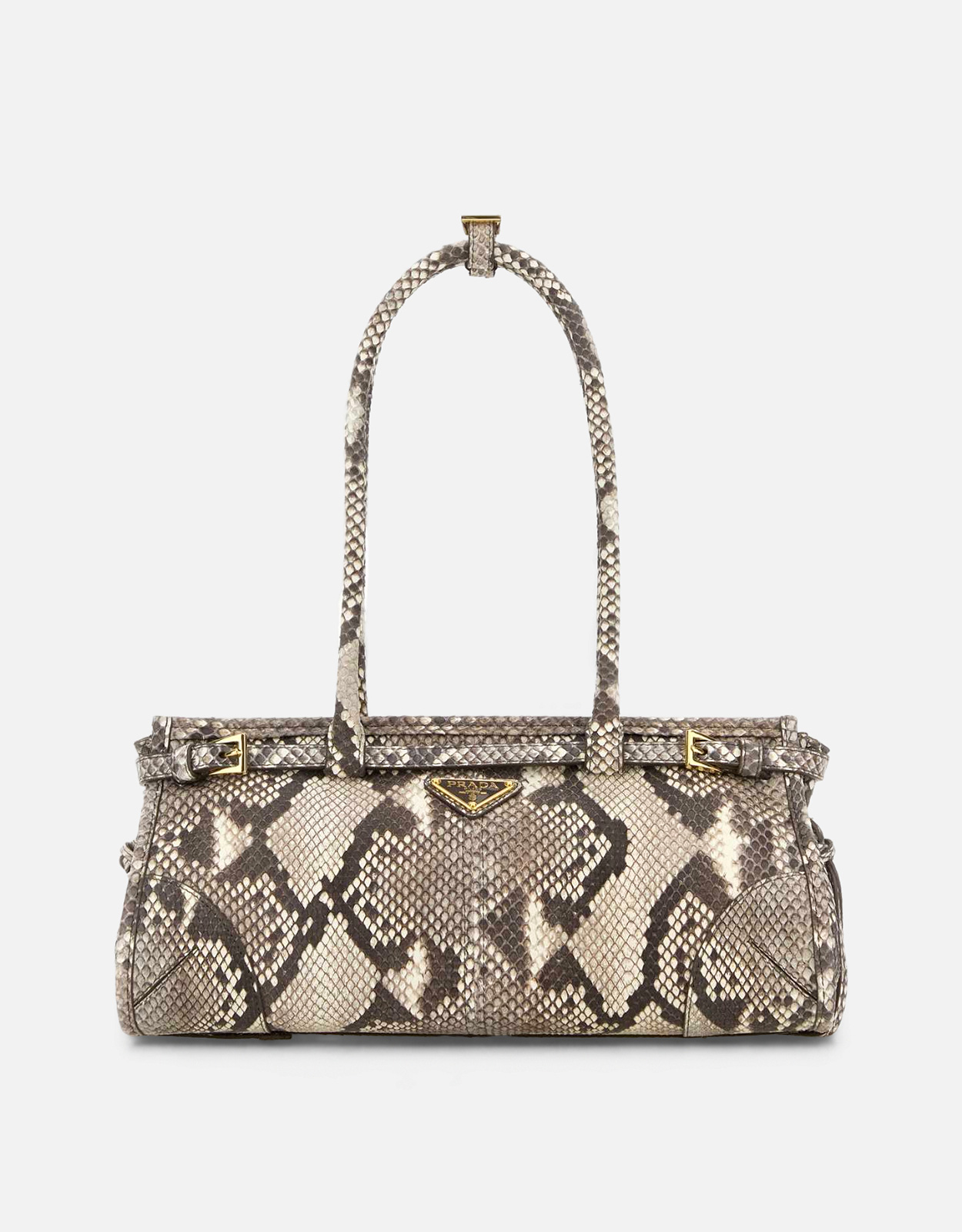 極美品 PRADA プラダ パイソン エキゾチックレザー 総柄 PRADA プラダ