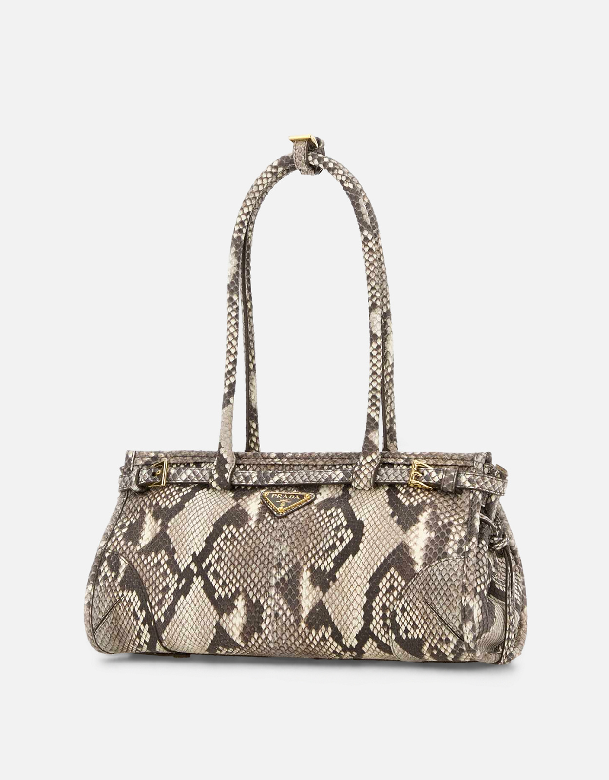 プラダ パイソン 蛇 ショルダーバッグ レザー レディース PRADA 【1-0065897】 Prada プリントパイソンレザー中型ショルダーバッグ () IFCHIC.COM
