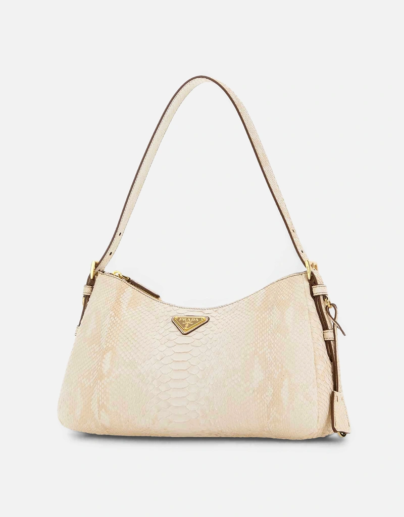 Prada アイボリーレザーショルダーバッグ () IFCHIC.COM