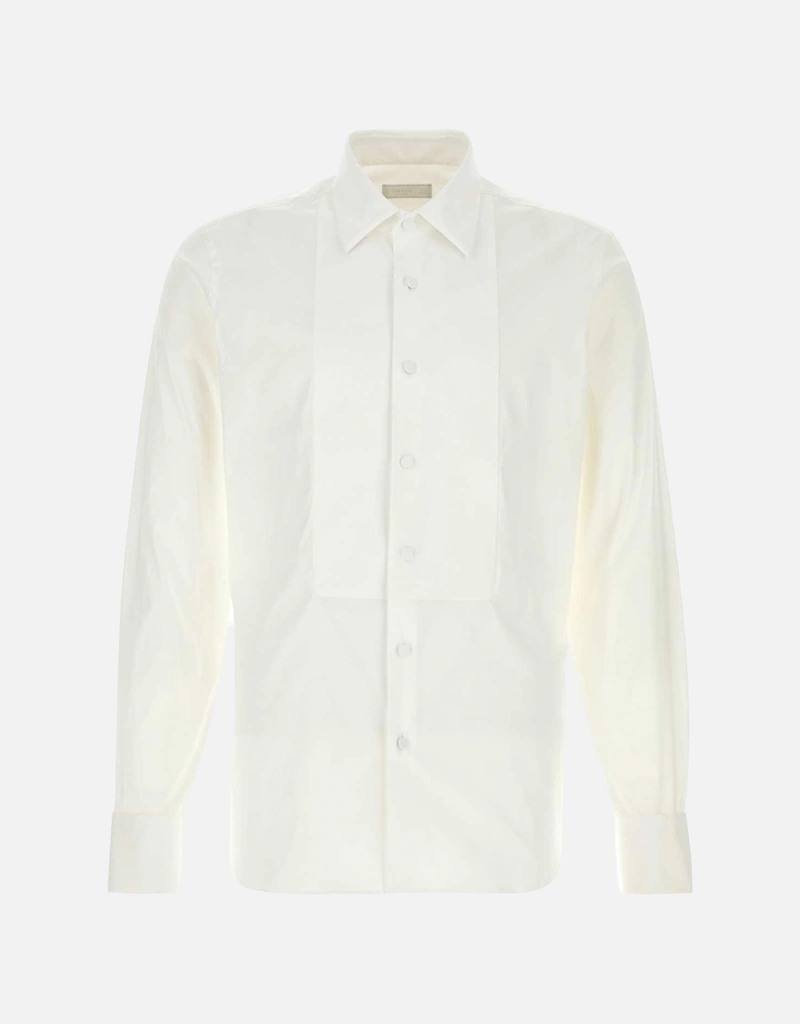 Prada メンズ ストレッチコットンスリムフィットシャツ (すべての新品
