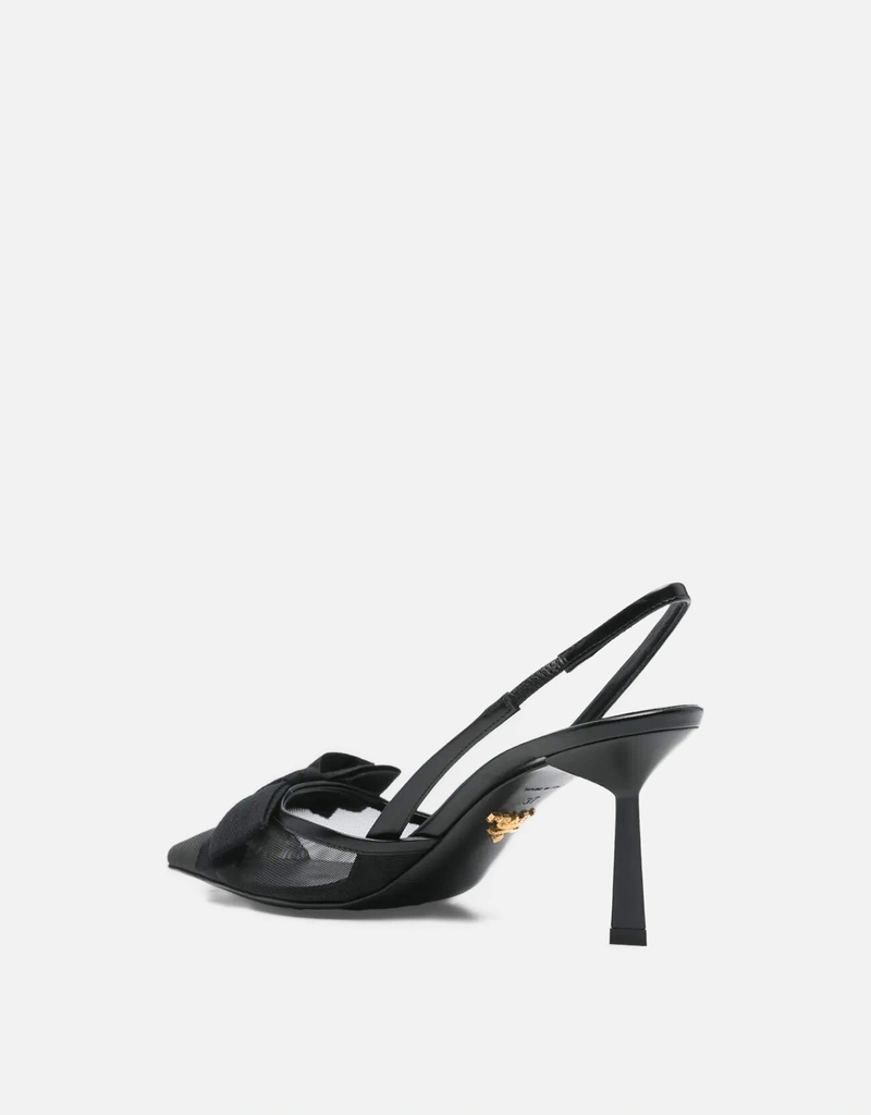 Prada ボウディテールメッシュスリングバックパンプス (すべての新品