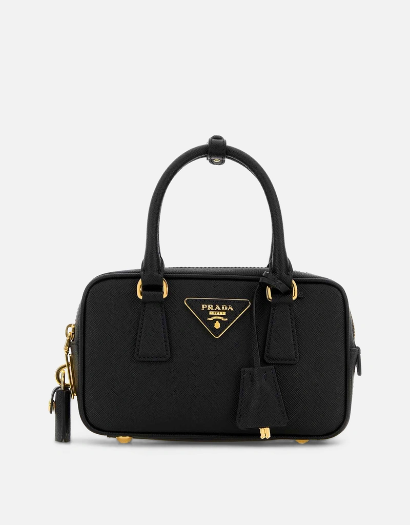 /ブラック ハンド / ナイロン×レザー / ■PRADA（プラダ）/良品 黒 ナイロン ショルダーバッグ ハンドバッグ プラダ SAFFIANO（PRADA） バッグ