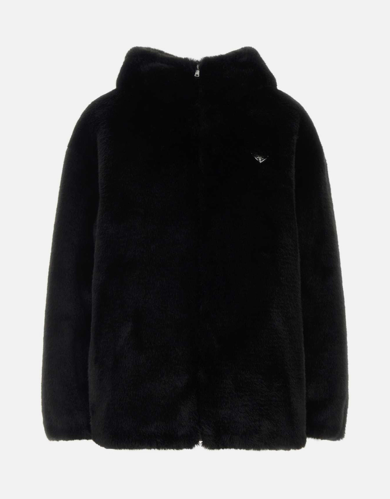 Prada ブラックエコファーリバーシブルジャケット (すべての新品 Prada ブラックエコファーリバーシブルジャケット (すべての新品