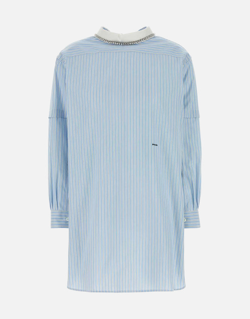 Prada 刺繍ストライプポプリントップス (すべての新品) IFCHIC.COM