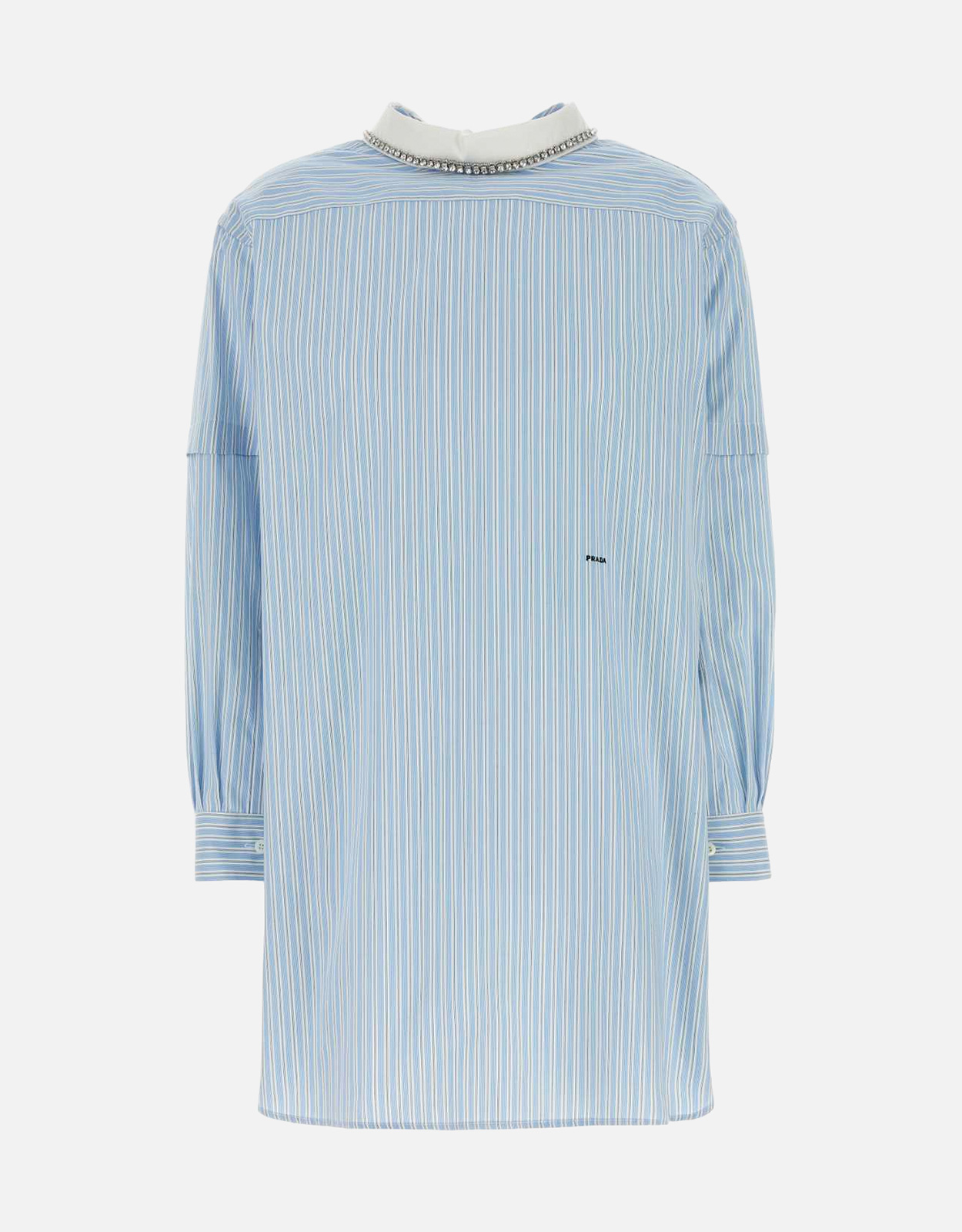 Prada 刺繍ストライプポプリントップス (すべての新品) IFCHIC.COM