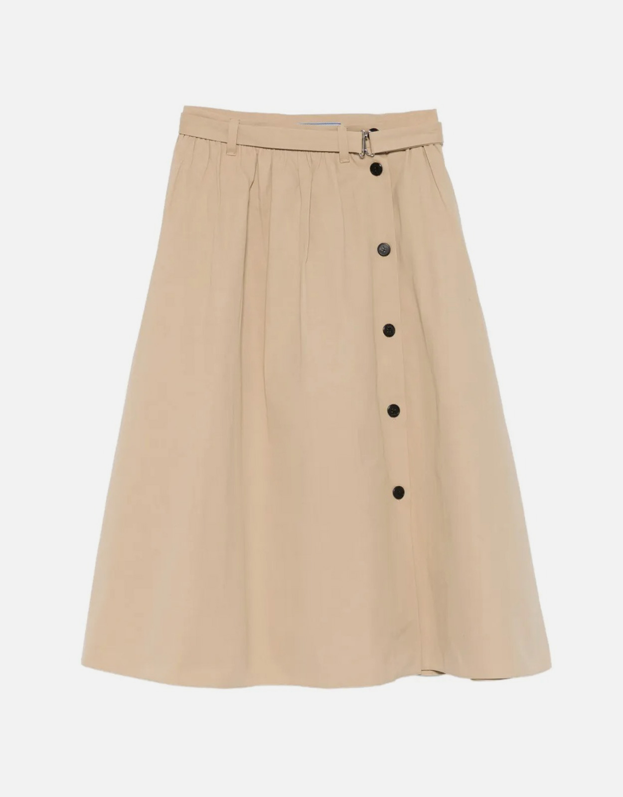 Prada Cotton Belted Button-Detail Midi Skirts - IT 42　プラダ コットン ベルト付き ボタンディテール ミディ スカート - IT 42 Prada