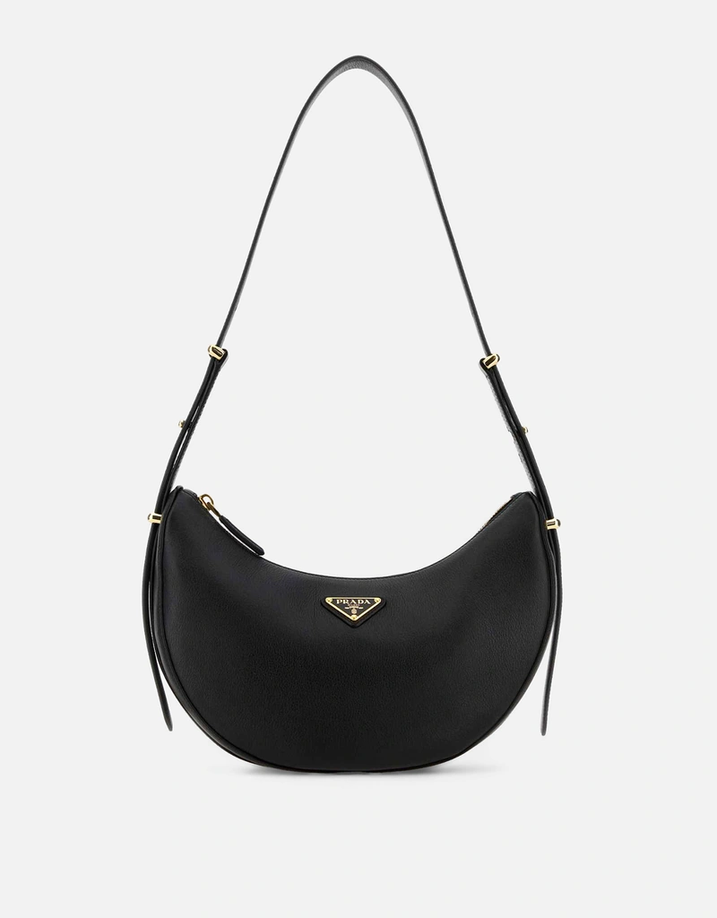 Prada ブラックレザーショルダーバッグ () IFCHIC.COM