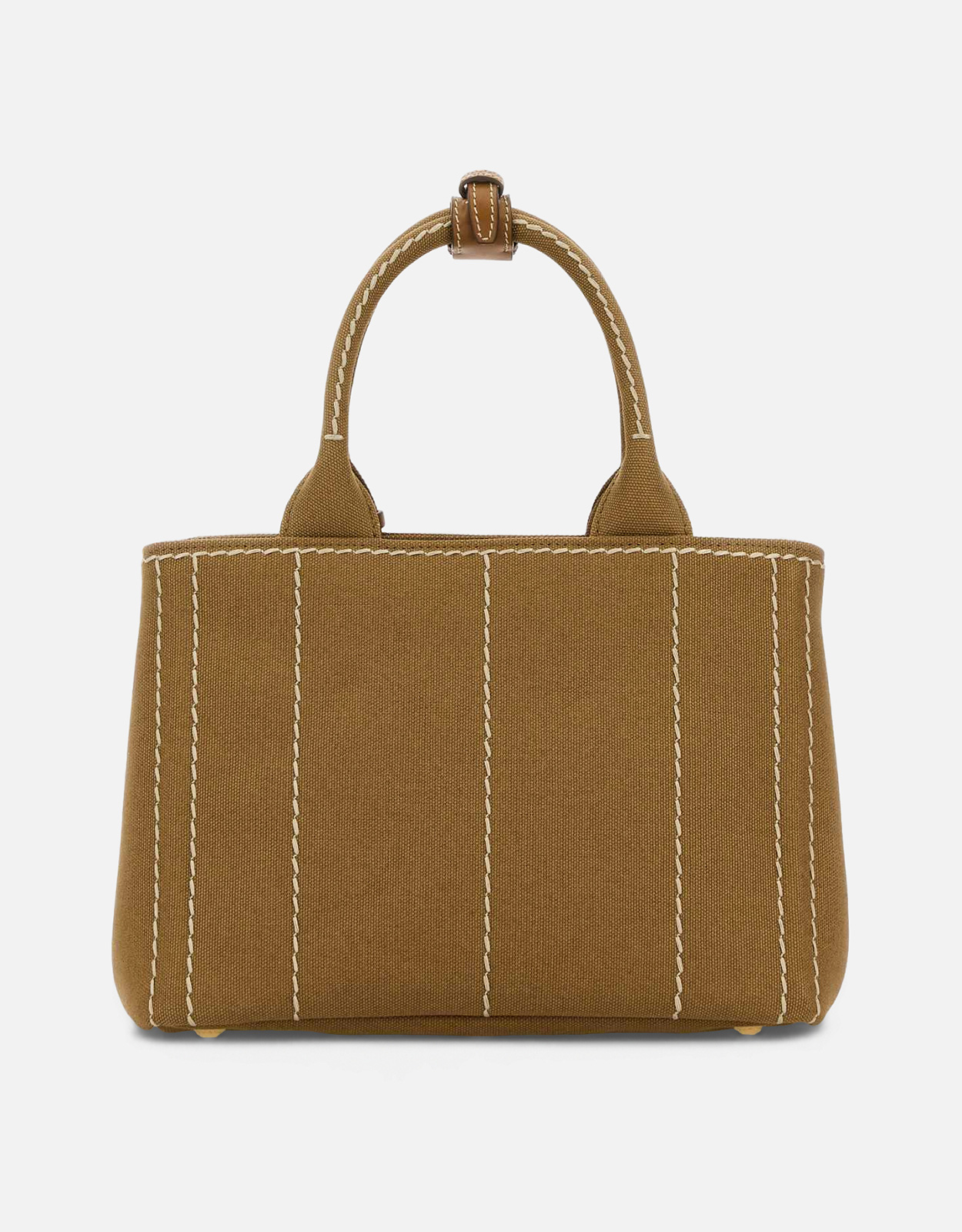 Prada キャメルキャンバスハンドバッグ () IFCHIC.COM