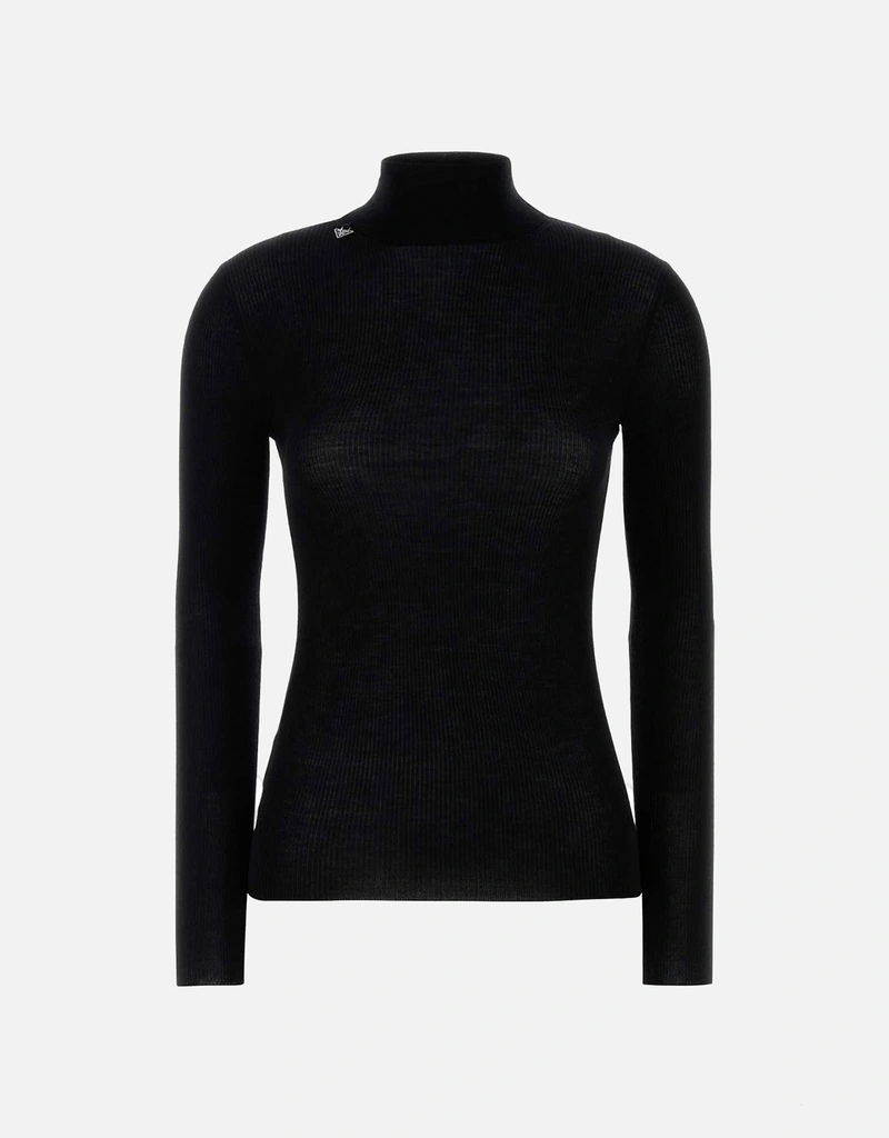 PRADA ブラック タートルネックセーター ニット 50 Prada ウールタートルネックセーター (すべての新品) IFCHIC.COM