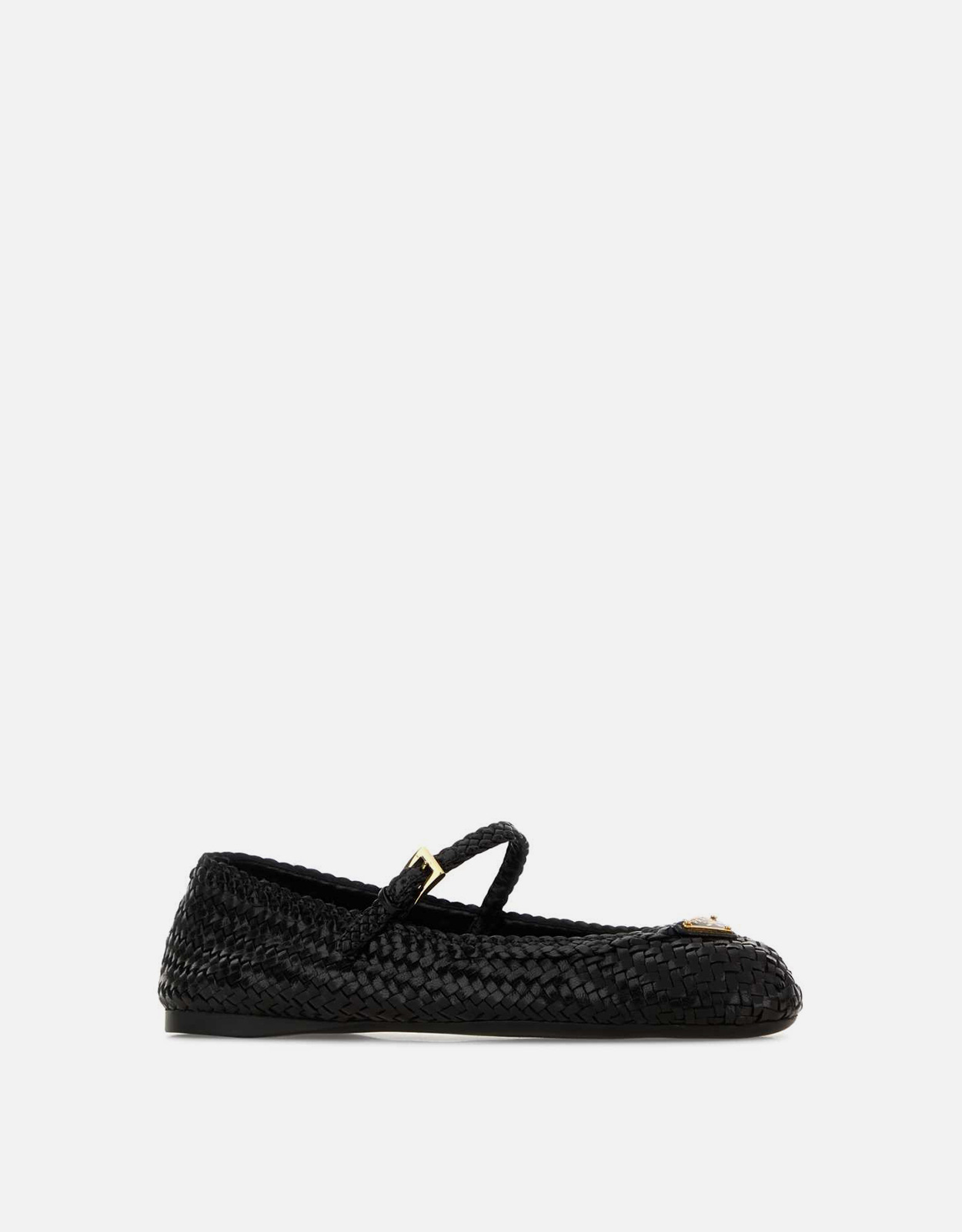 新品✨レザーバレリーナシューズ Prada 編み込みレザーバレリーナシューズ () IFCHIC.COM