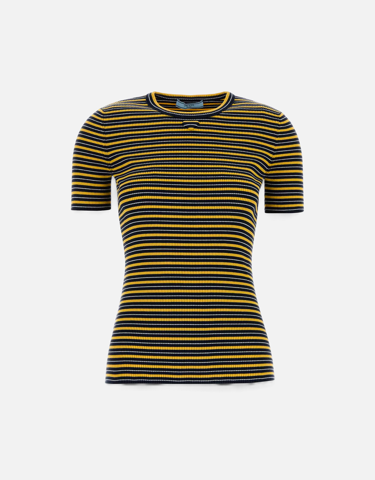 Prada Embroidered Stretch Cotton T-Shirt (All New In) IFCHIC.COM