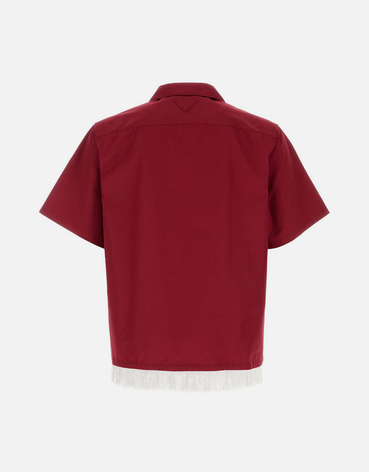 Prada メンズ コットンブレンド フリンジ ボウリングシャツ (すべての